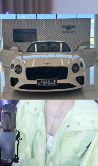 文儿提车宾利欧陆终于到手，YY女主播微凉承认，面部非原装(图2)