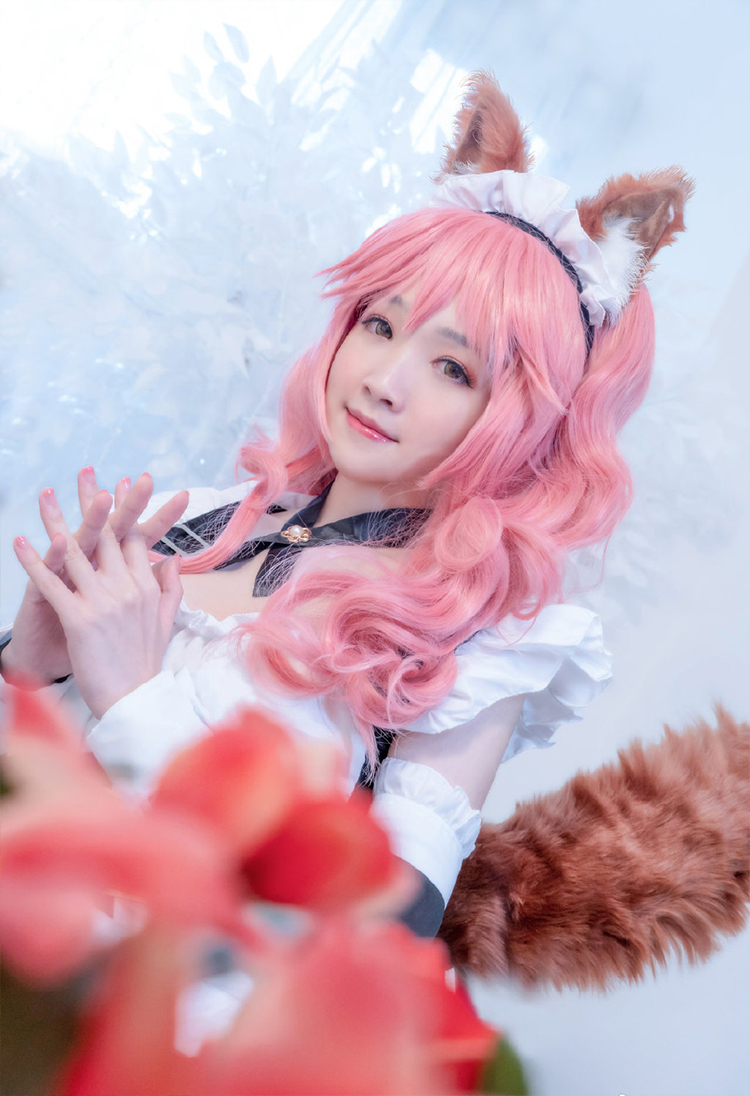 YY直播美女主播少寒Shine玉藻前FGOcos性感写真照片