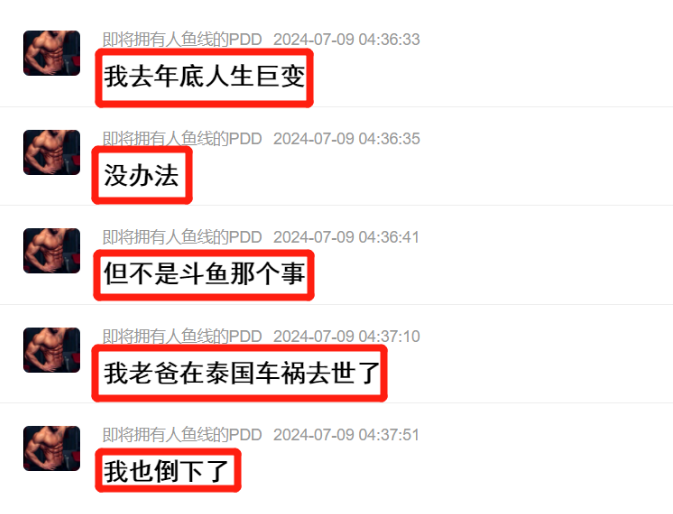 经历了重大人生巨变,PDD停播原因是丧父,上线爆料即将回归复播(图6) 经历了重大人生巨变,PDD停播原因是丧父,上线爆料即将回归复播(图6)