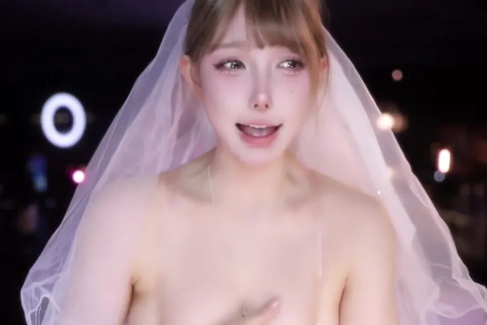 斗鱼给的“彩礼”太少了，米娜穿婚纱停播退鱼，不会退网还会见面(图3)