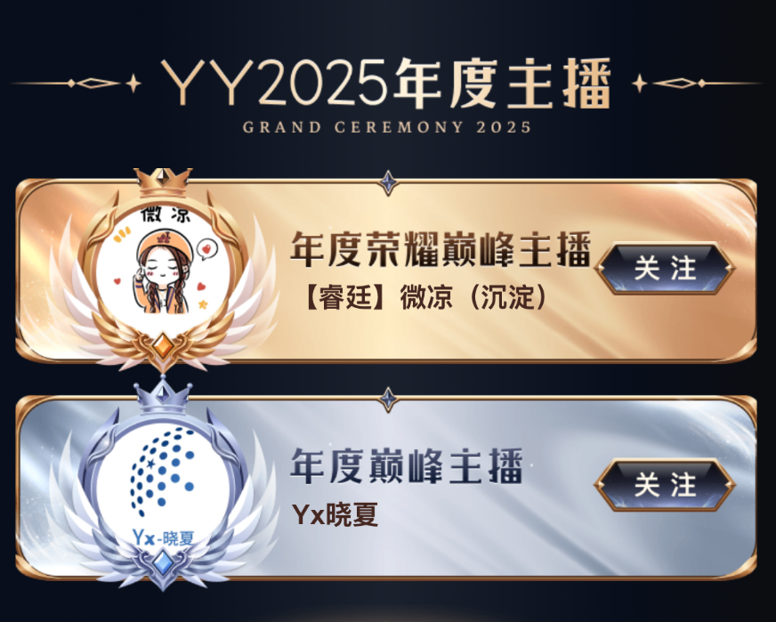 女神微凉、晓夏首次“见光”,YY2025年度盛典齐聚三亚,十年惊鸿一现(图1) 女神微凉、晓夏首次“见光”,YY2025年度盛典齐聚三亚,十年惊鸿一现(图1)