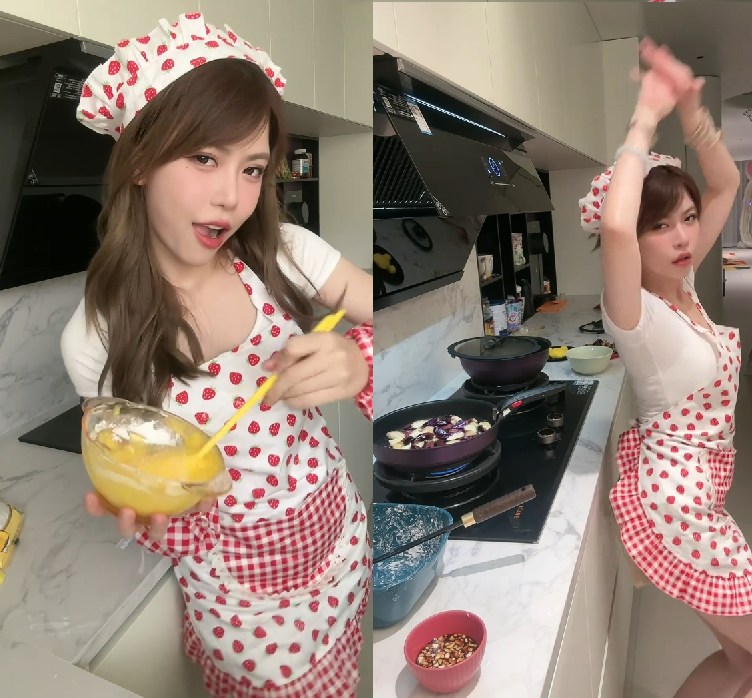 周淑怡厨娘做饭惨遭封禁,竖中指抗议超管:是不是以为我没穿?(图4) 周淑怡厨娘做饭惨遭封禁,竖中指抗议超管:是不是以为我没穿?(图4)